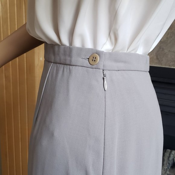 GIORGIO ARMANI, gray/tan skirt - size: 12 (Italy 48) - Picture 8 of 10